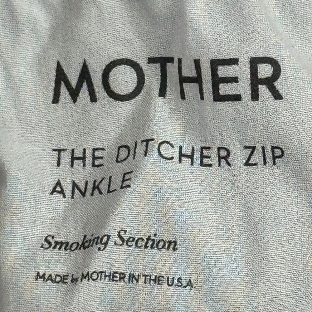 Mother The Ditcher Zip Ankle High Rise Black Jeans in Smoking Section Size 26 - Picture 9 of 10